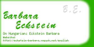 barbara eckstein business card